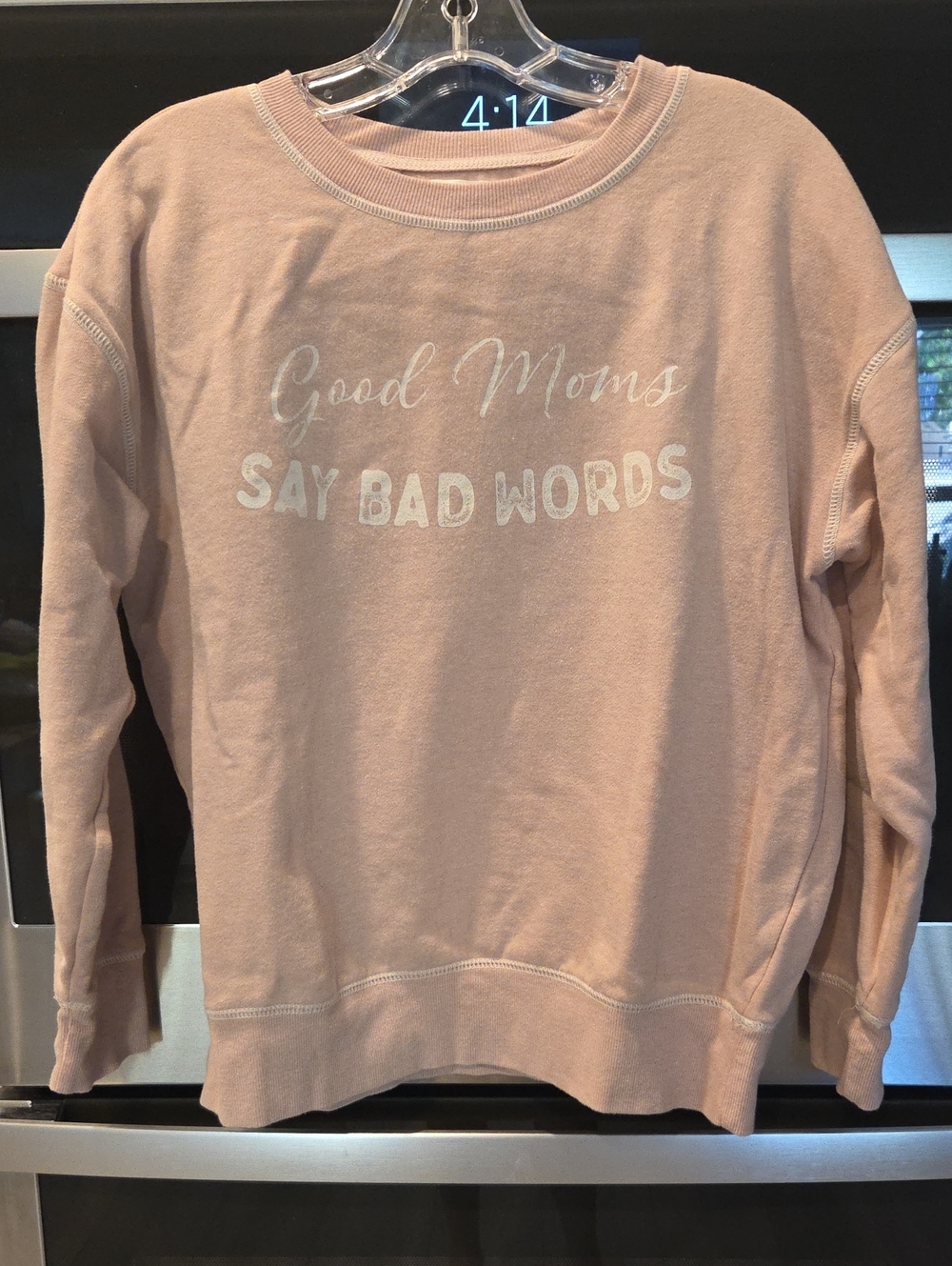 Maurices Pink "Good Moms Say Bad Words" Crewneck Sweatshirt